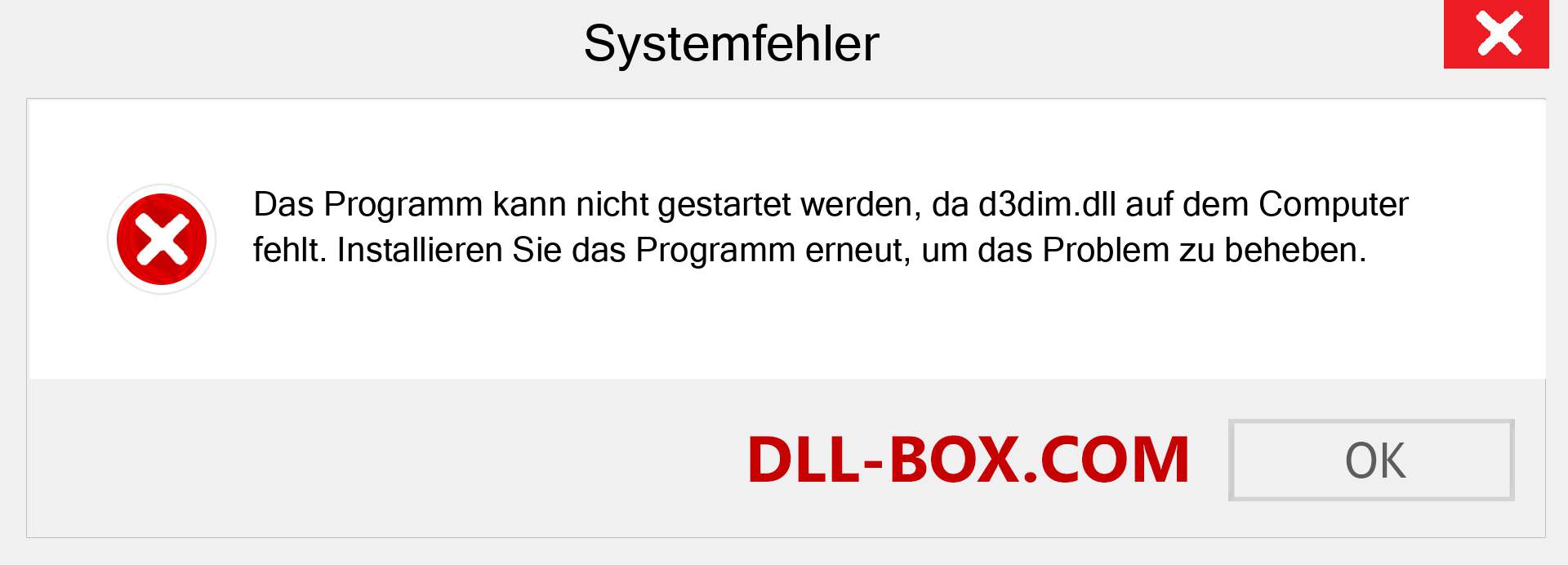 d3dim.dll-Datei fehlt?. Download für Windows 7, 8, 10 - Fix d3dim dll Missing Error unter Windows, Fotos, Bildern