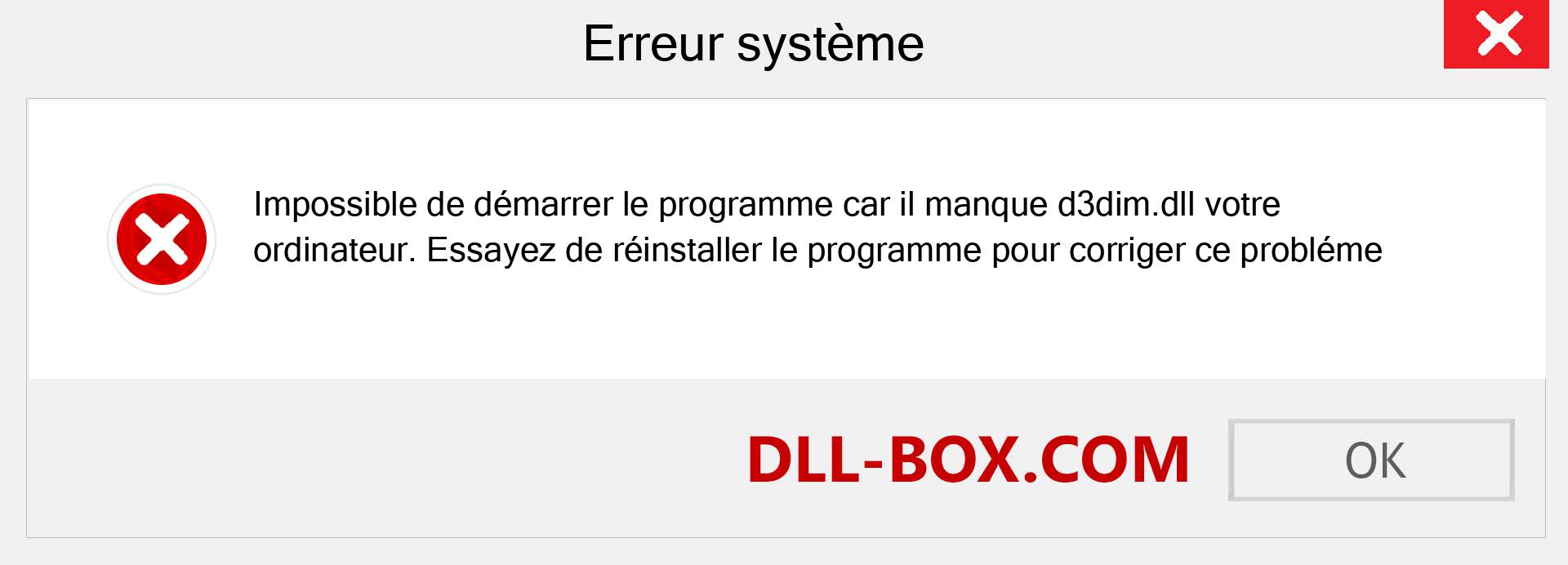 Le fichier d3dim.dll est manquant ?. Télécharger pour Windows 7, 8, 10 - Correction de l'erreur manquante d3dim dll sur Windows, photos, images